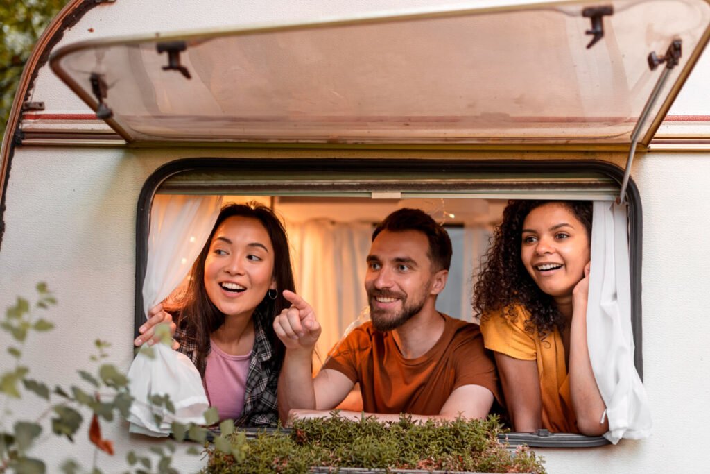RV parked at scenic lookout over Coffs Harbour coastline – top New South Wales stop for campervan travellers