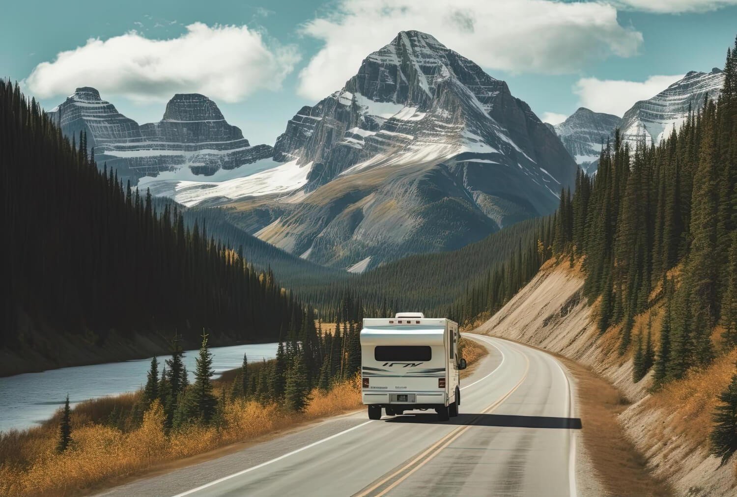 Motorhome parked along the Great Ocean Road near Melbourne – top RV route in Victoria for scenic coastal travel