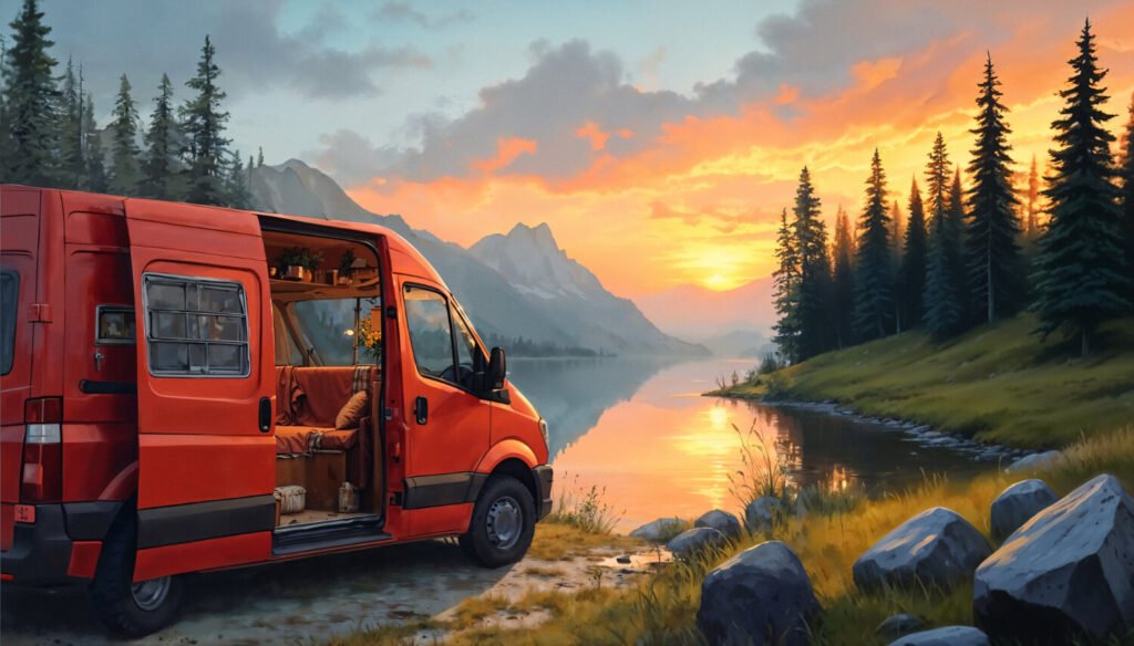 RV parked along scenic drive in New South Wales – top Australian state for campervan travel from coast to country